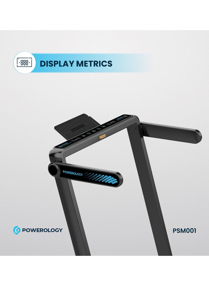 باورولوجي جهاز مشي قابل للطي، أوضاع المشي والجري، لوح مشي قابل للطي مع 5 مستويات للانحدار، شاشة LED، جهاز مشي مع وظيفة هادئة، تحكم عن بُعد، سعة 120 كجم - Image 5